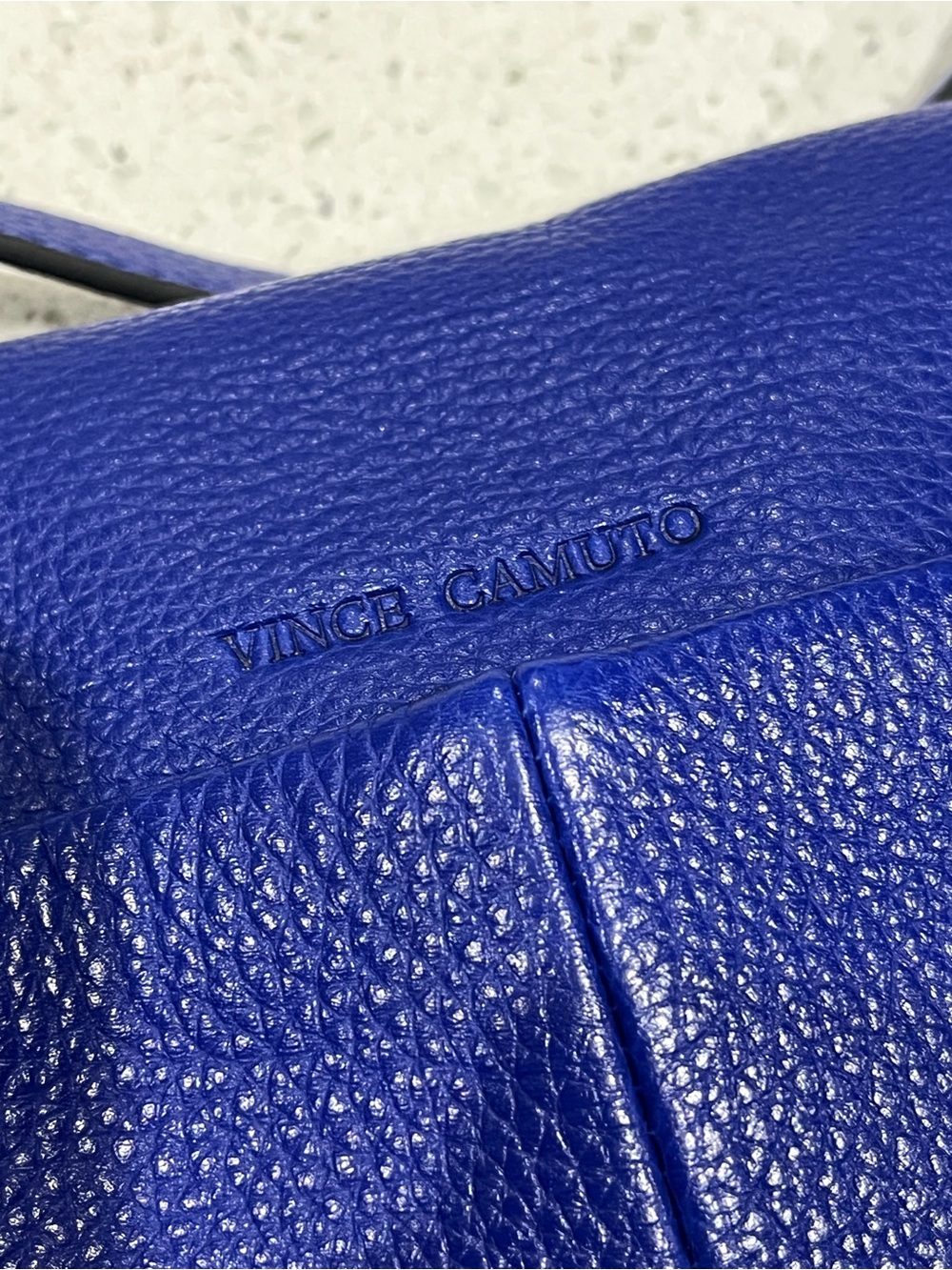 Vince Camuto Women's Leather Admiral Blue Crossbody Handbag Size Medium Purse - Picture 3 of 9